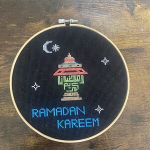 Ramadan Kareem handmade tatreez wall decoration